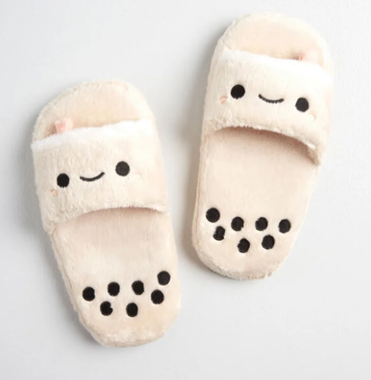 

Dropshipping Hot Sale Plush boba slippers Bubble Toes Shoes Boba Slippers boba plush