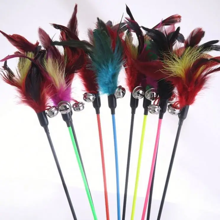 

Funny Feather Pet Cat Toys Teaser Wand Brain Puzzle Toy, Photo