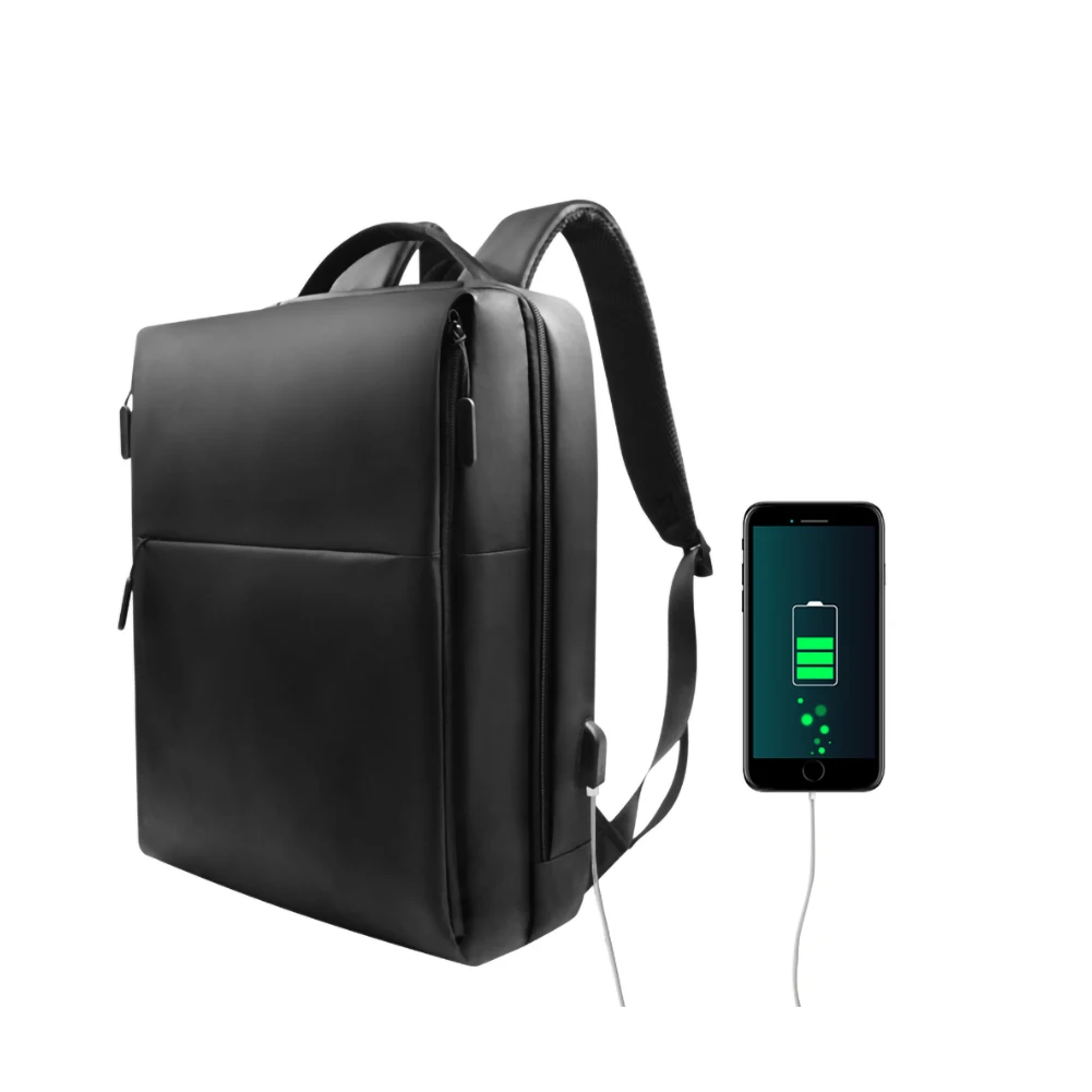 

Nylon School USB Hot Selling Rechargeable Smart Fingerprint Lock Man Casual Laptop Bags Shoulder Nylon Backpack Ready To Ship, Black