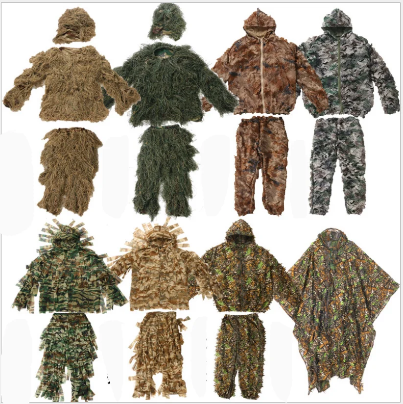 Hunting Clothes New 3d Maple Leaf Ghillie Bionic Suits A6J4 B9X9 