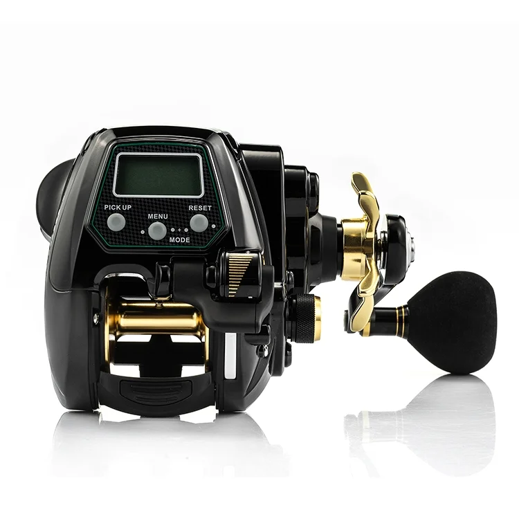 

flashlight wheel electric reamer upgrade deep-sea boat fishing reel, Black
