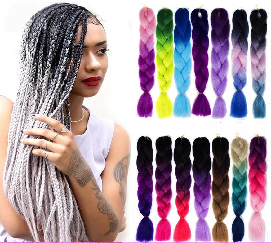 

African big braid wig color dirty braid hair rope gradient chemical fiber big braid, As your request