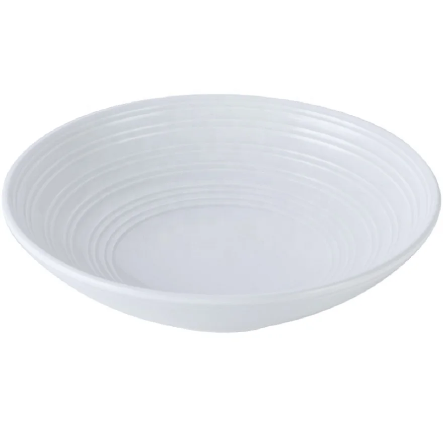 

10inch white bowl household soup plate large dish plate ins Nordic ceramic microwave dish plate