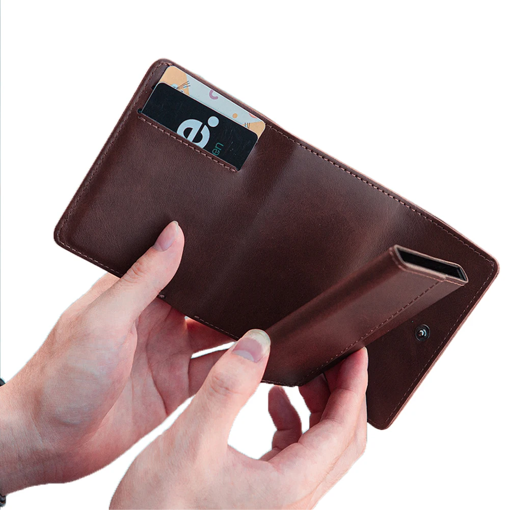 

men slim aluminum credit card wallet rfid mini anti-theft wallet business double layer detachable card holder wallet, 5 color