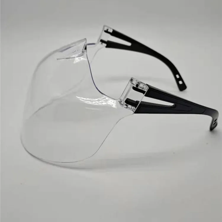 

fashion careta facial protector half clear ear shield anti fog plastic transparent clear acrylic faceshield face shield glasses