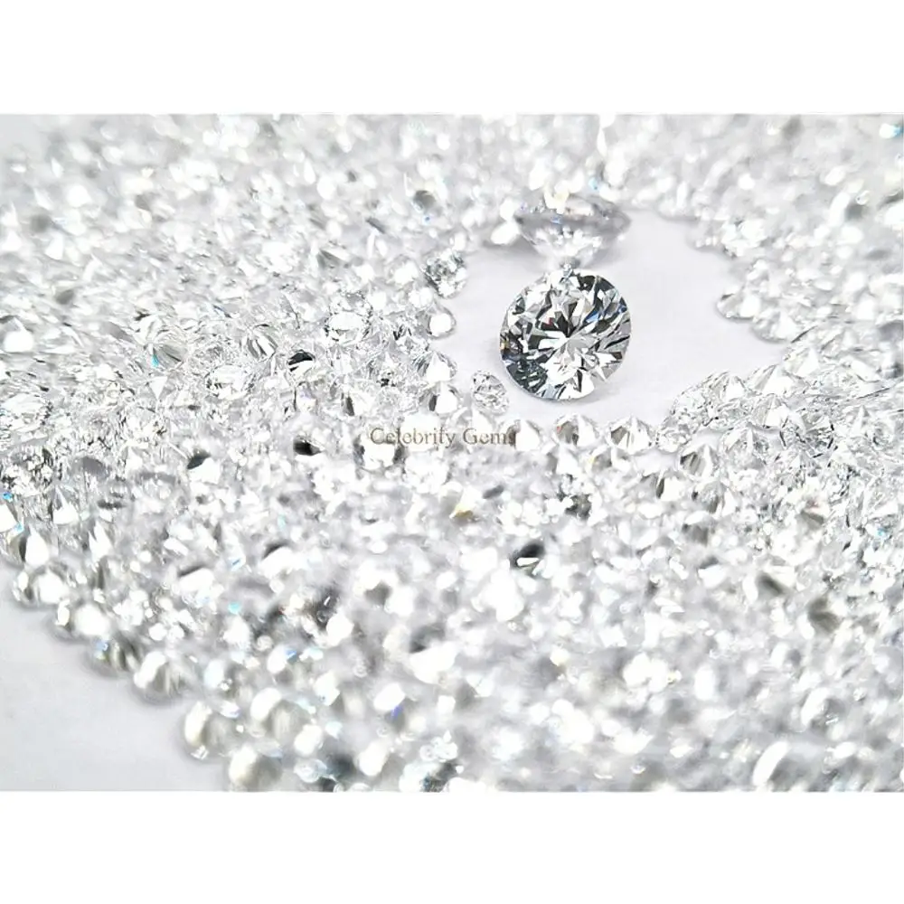

AAAAA quality high temperature resistant 3mm round shape white cubic zirconia