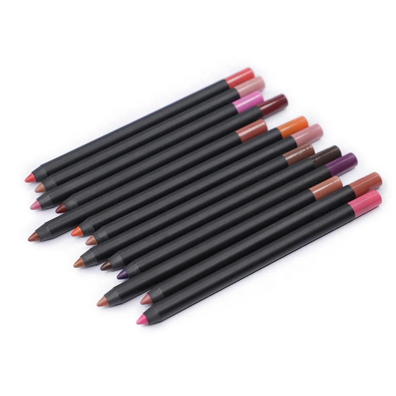 

Private label wholesale low moq cosmetics matte lip liner 13 colors waterproof high pigment lipliner pencil