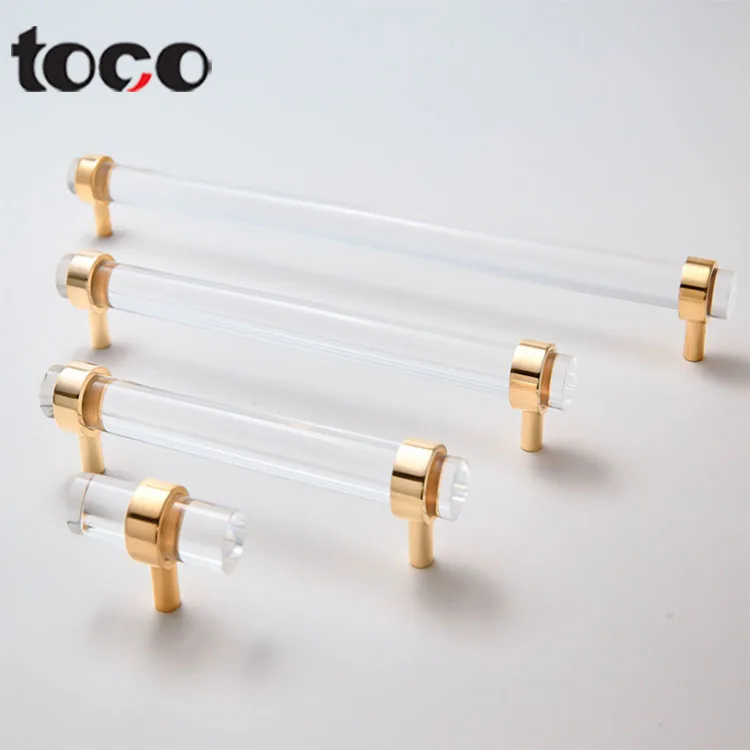 TOCO Modern Large Furniture Drawer Kitchen Brushed Nickel Zinc Door Handle Aluminum Cabinet Pulls for Wardrobe Dresser Bedroom