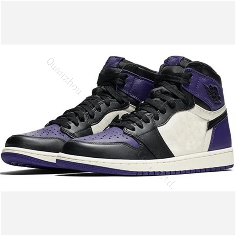 

1 Retro High Court Purple men sneakers fashion casual sports shoes basketball shoes