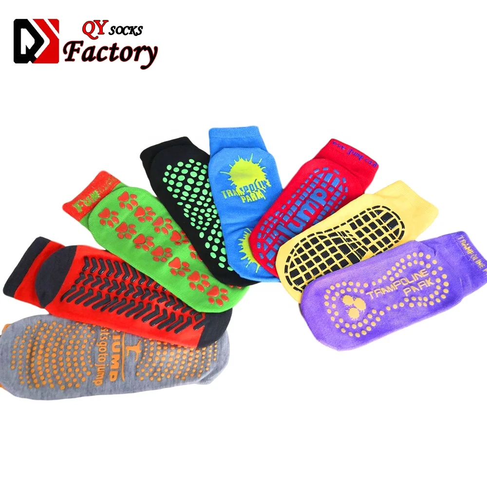 

Factory Wholesale Unisex Athletic Mesh Custom Logo Trampoline Sport Grip Anti Slip Socks