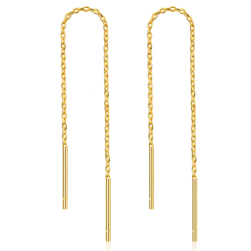 

Women's Ear Line Sterling Silver S925 Earrings Simple DIY