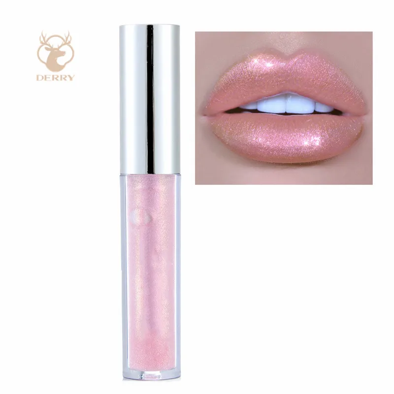 

Deery No label colors wholesale cosmetics own brand high quality vegan organic private label glitter shiny lip shimmer lipgloss