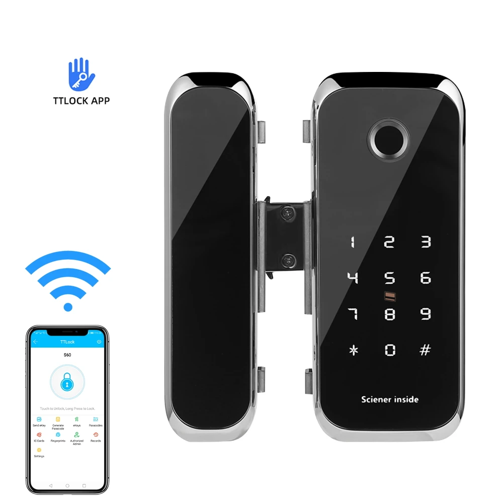 
Glass Keyless Door Lock with Keypad Digital Deadbolt Smart Lock Commercial-Grade Zinc Alloy & Easy Installation USB Port IP55 