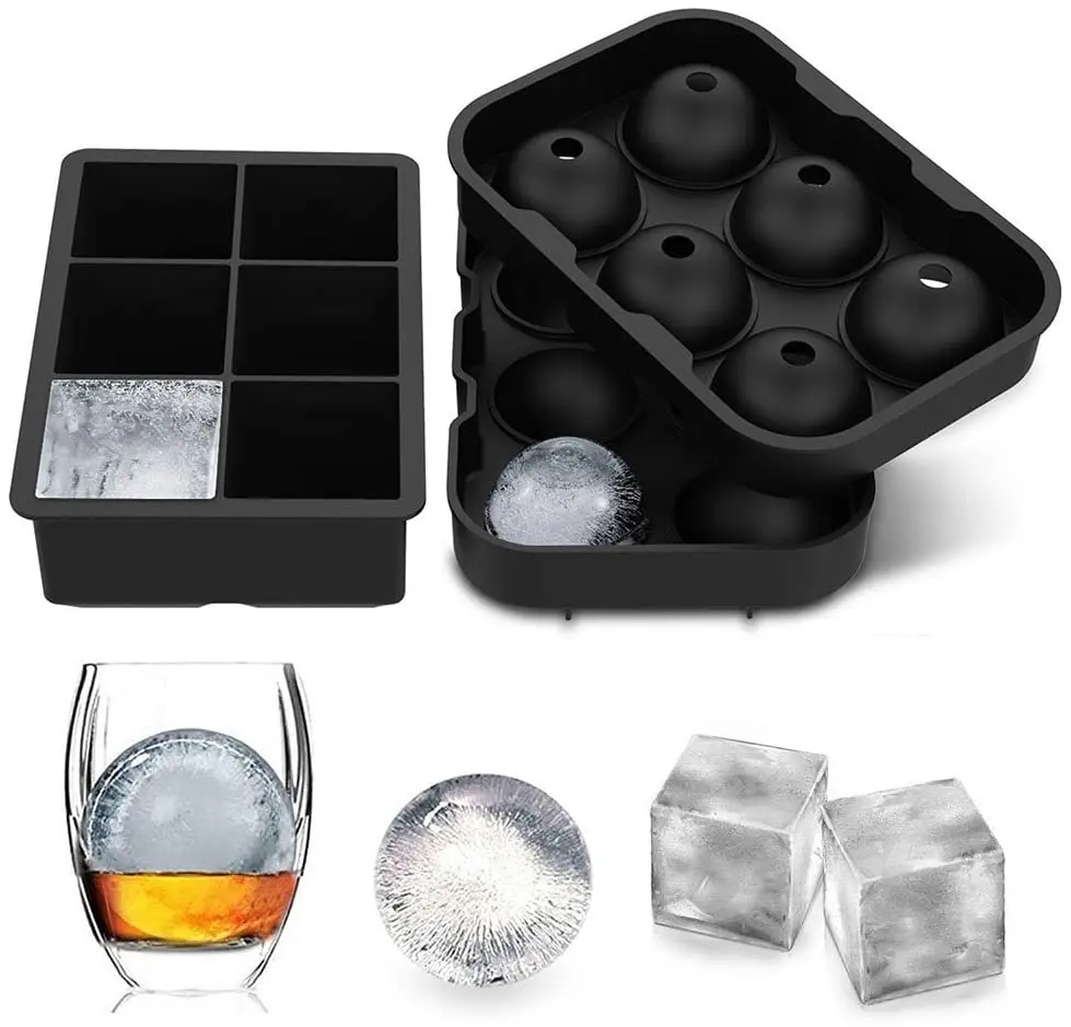 

Feiaoda Round BPA Free ice making spheres mold ice cube maker tray silicone ice ball mold for Whiskey, 9 colors or pantone color