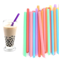 

New 100Pcs Multicolor Disposable Pearl Milk Tea Drinking Straws Shop Juice Sucker Reusable Drinking Straws Bar Accessories