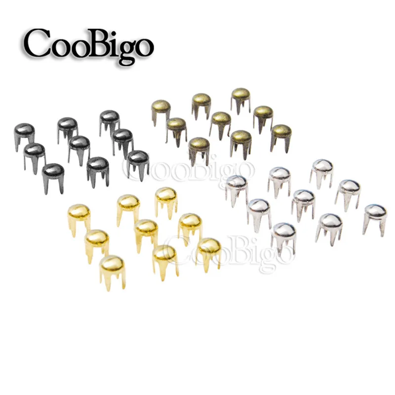 Mix-s 200pcs 8mm Rhinestone Studs Round Rivets Punk DIY for Clothing Shoes Bags Belt Spikes GZ080-8