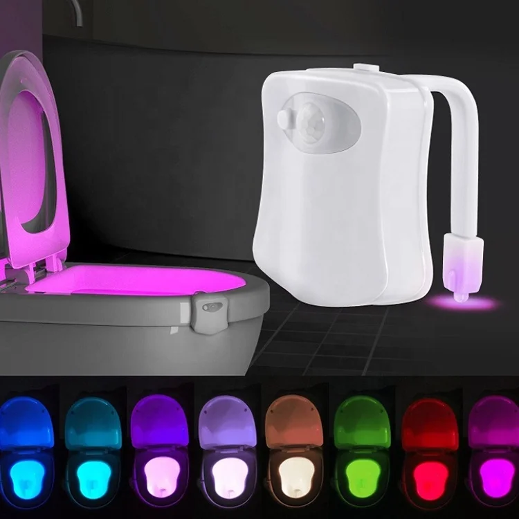 

Modern 8 Colors Waterproof Bacpu Leatherrt PIR Motion Sensorwomenet Seat Night Light LED Bowl Toilet Light 30 Decoration Plastic