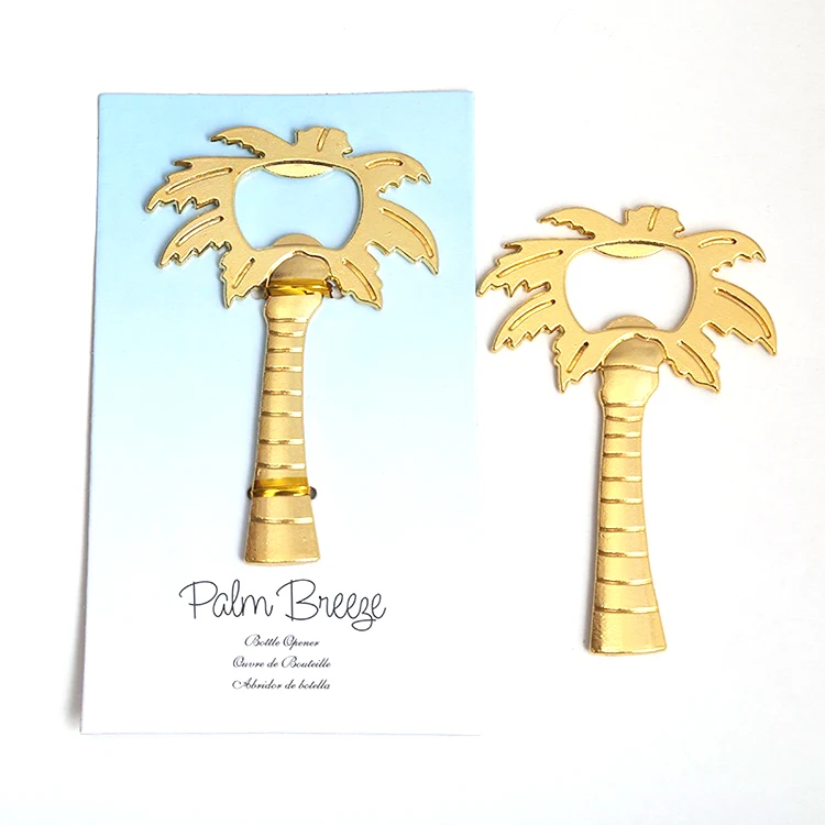 

Wholesale Metal Stainless Steel Coconut Palm Tree Beer Bottle Opener For Wedding Gifts