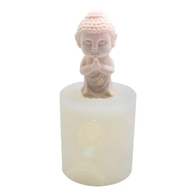 

Model Cake Silicone Candle Molds Buddha Mold, Translucent