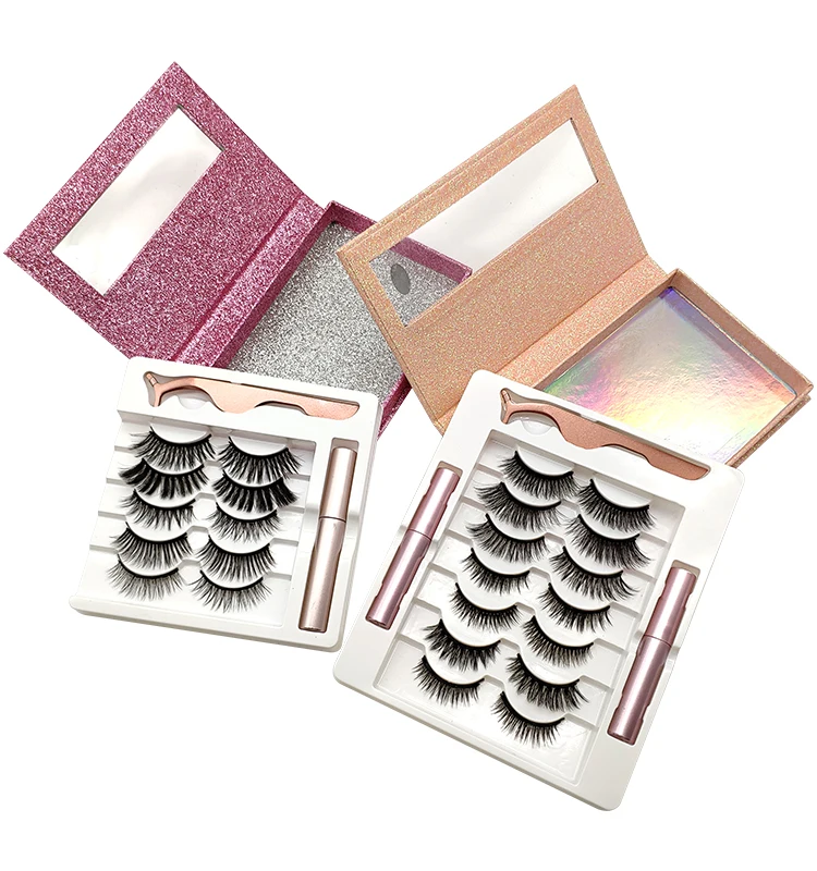 

Hot Selling 7 Pairs Magnetic Eyelashes With Low Price, Natural black