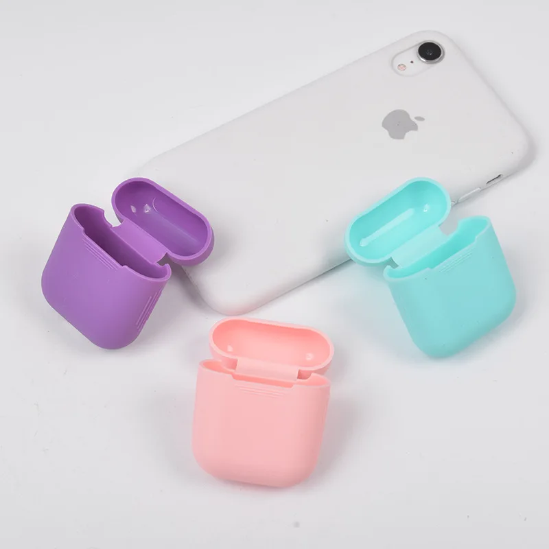 

Simpel Style Pure Color Wireless Bluetooth Earbuds Headset Case Protector For Airpods Ultra-thin Silicone Protector