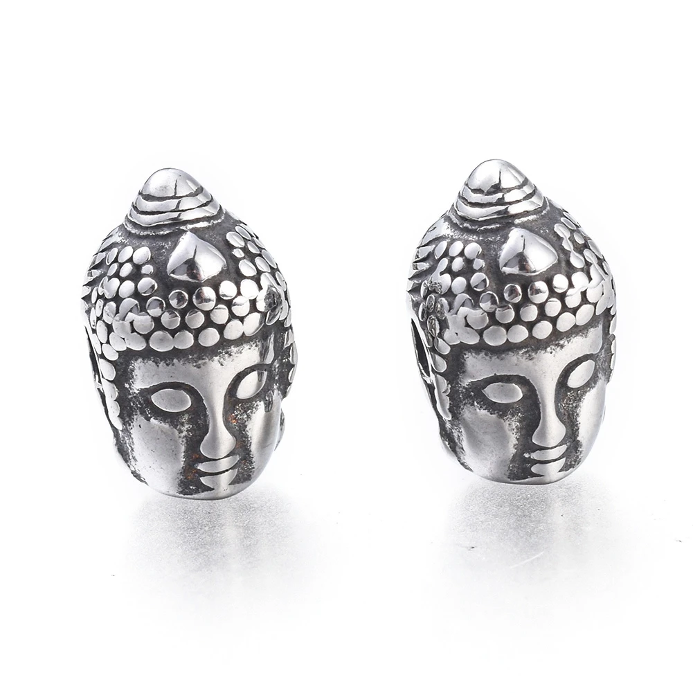 

Pandahall 14mm 304 Stainless Steel Metal Buddha Head Beads