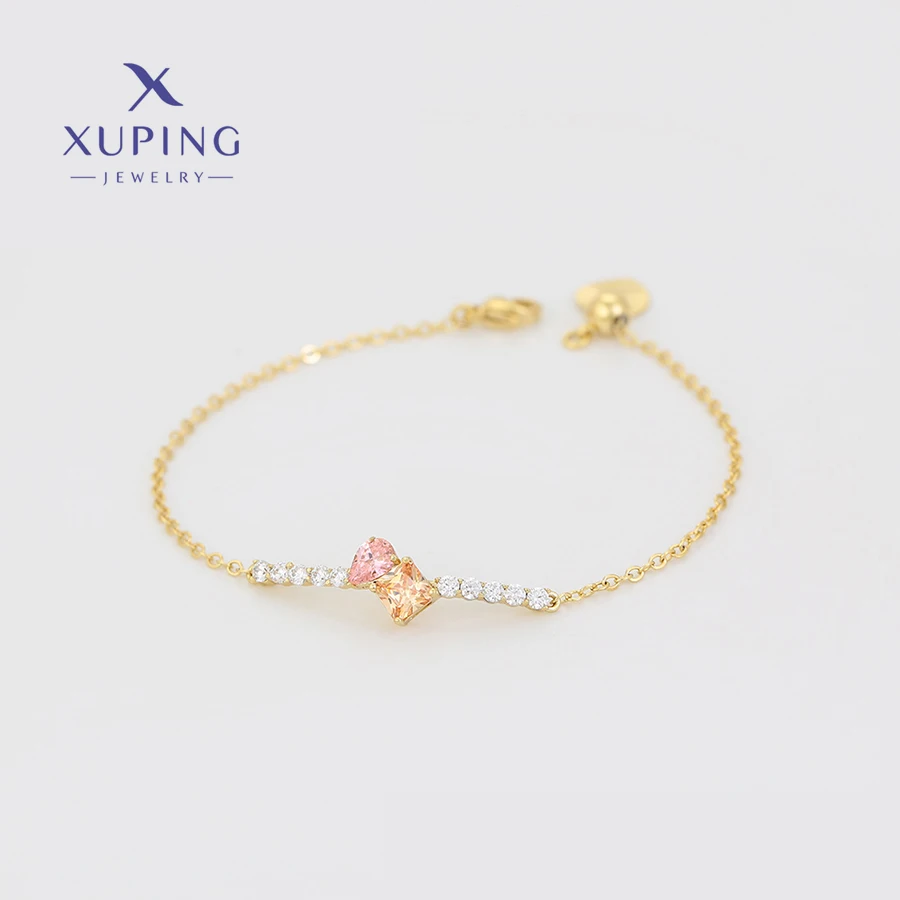 

X000740303 xuping jewelry 14K gold color simple fashion elegant bracelet for women crystal bracelet