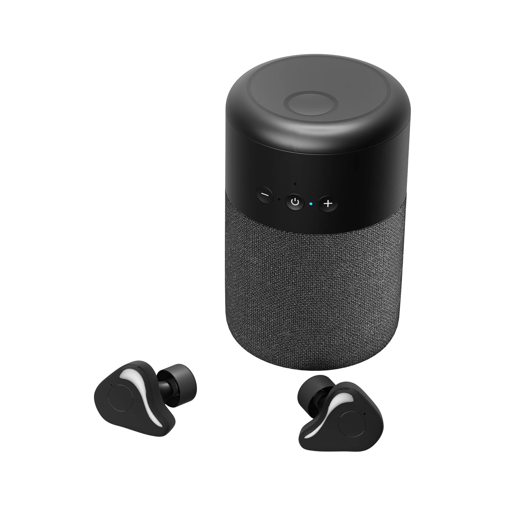 

Rotating Cover Loud Sound Touch Control Flip to Powerful Tower Portable Tws Speaker Stereo Wireless b20 with Earbuds 2 in 1