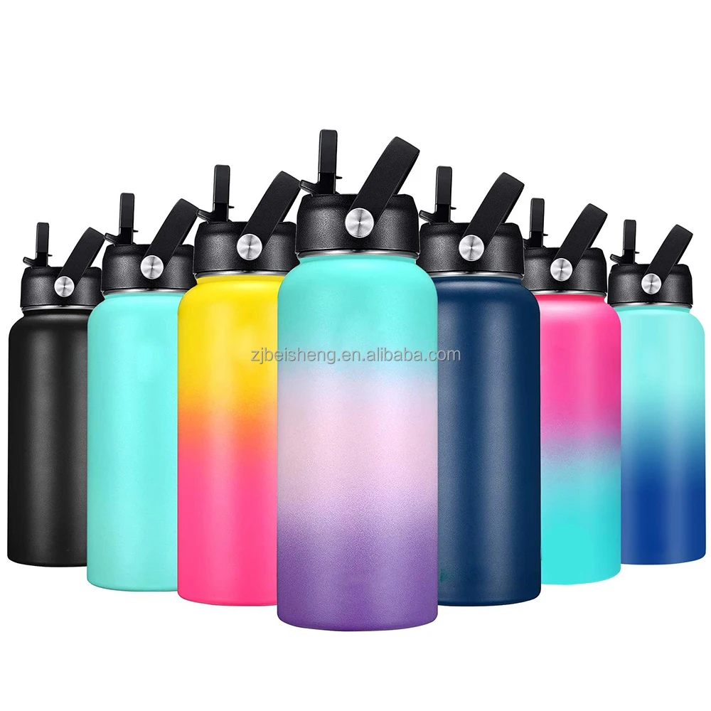 

custom 18 8 hot and cold vacuum thermal jug flask gift set sport drink water bottle in stock bulk, Customized color