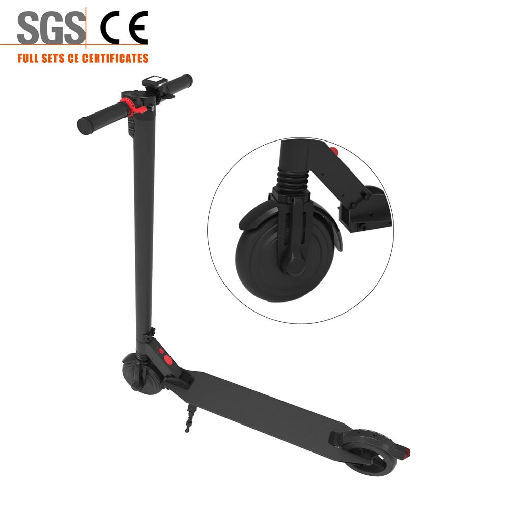 

SGS CE Approved E-scooter 6.5 Inch Red Dot Kick Electric Scooter Adult E Step, Black