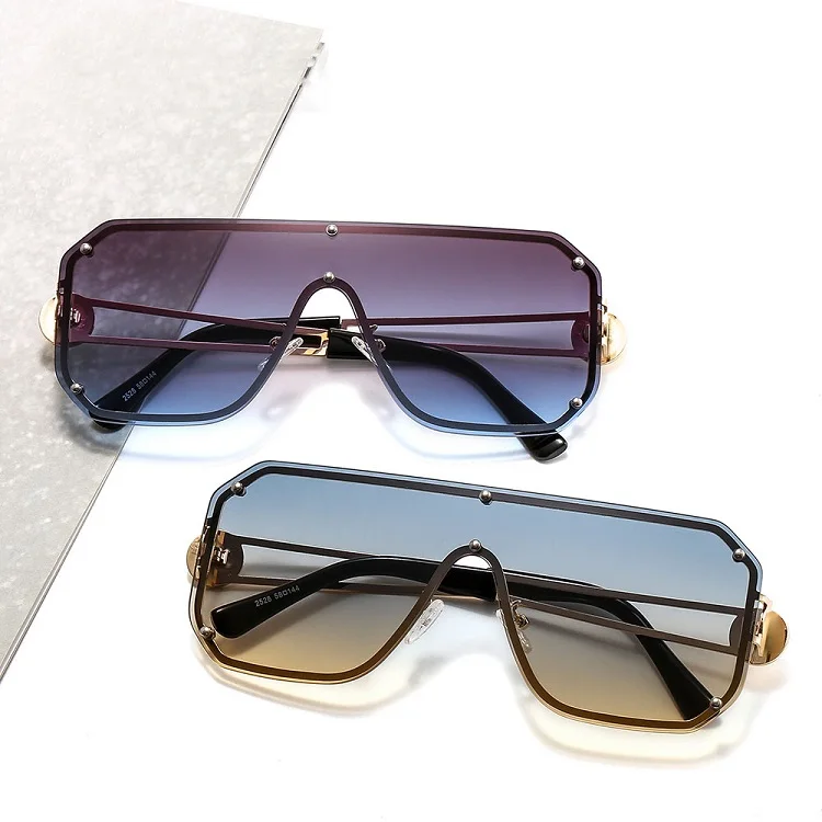 

2528 Metal Fashion Custom Frameless Sunglasses Oversized Sunglasses