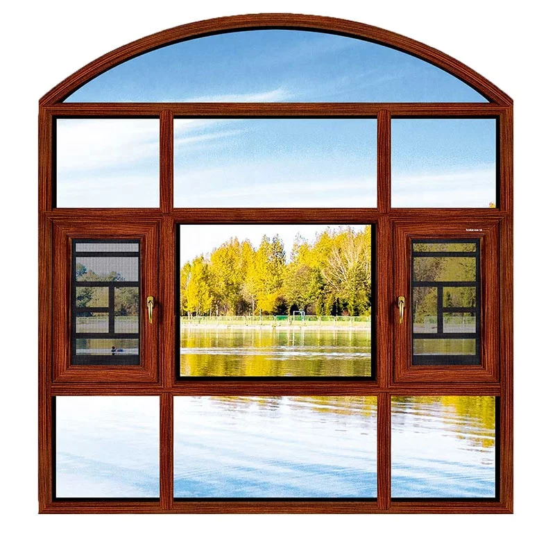 
guangzhou aluminium windows Details aluminum arched casement window price double glazing window for house 