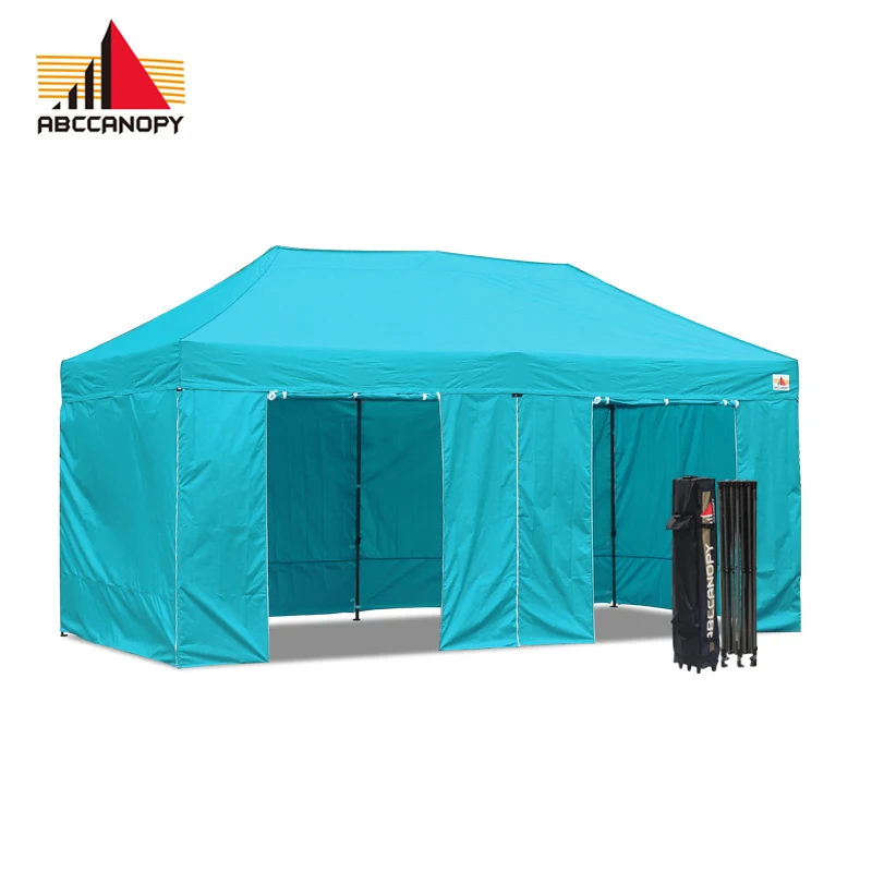 

Easily install aluminum tent with Full wall polyester fabric for Garden, Turquoise