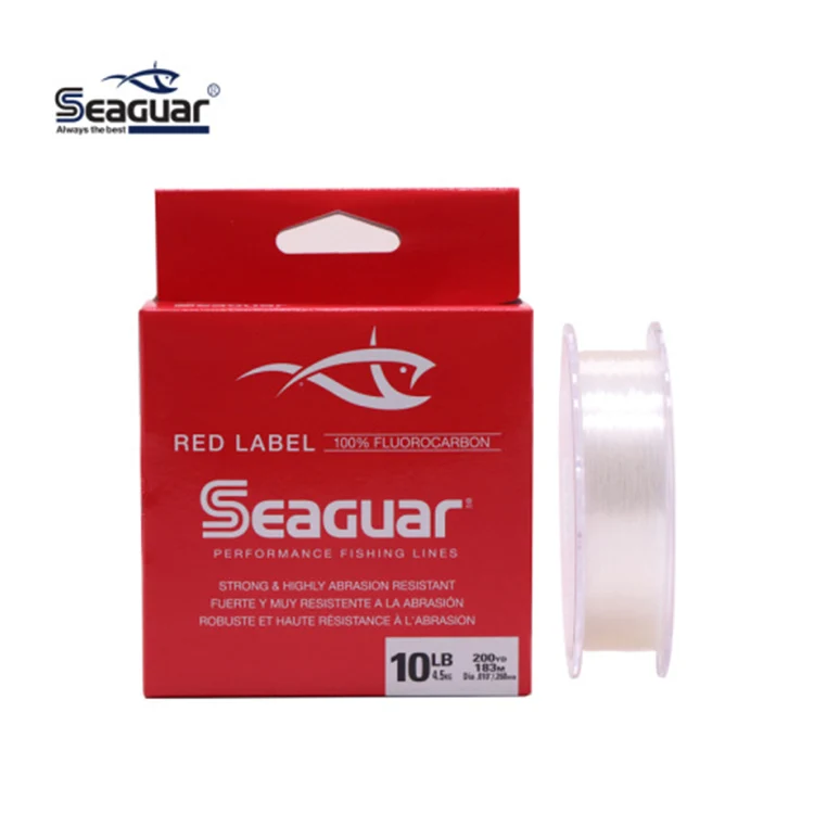

20 new SEAGUAR RED LABEL 100% fluorocarbon 183m fishing line Super Strong Carp Fishing Smooth Lines, Transparent
