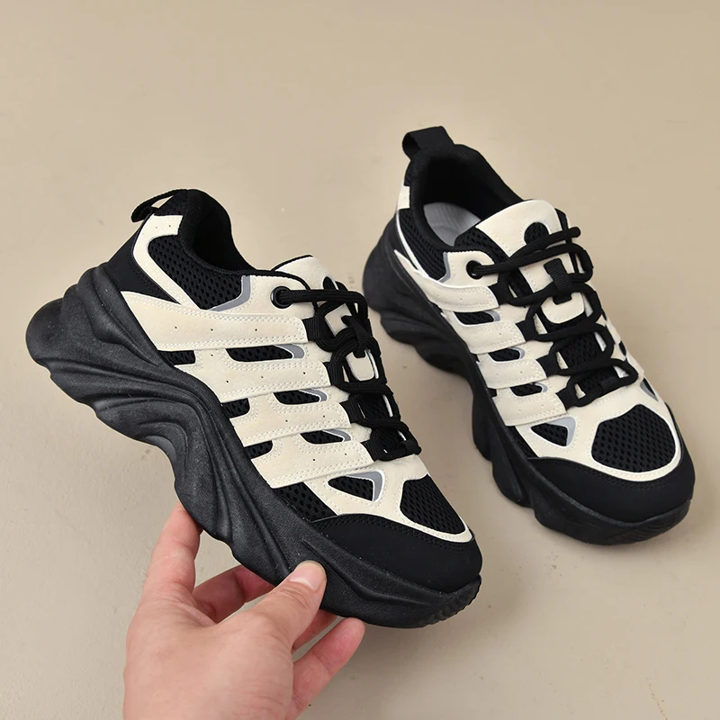 

New Women Sports Shoes Femme Mesh White Vulcanize Shoes Lightweight Chunky Sneakers Woman 2023 Autumn Tennis Feminino for Women