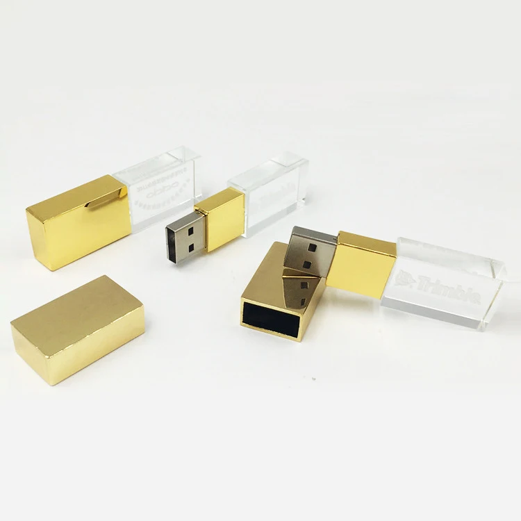 Custom logo Crystal usb stick 32gb 3.0 crystal usb flash drive 64gb 128gb 3.0 flash drive usb with led light - ANKUX.COM