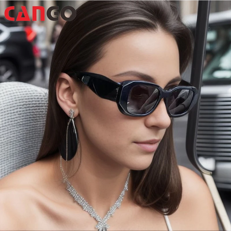 

Unique Lunette De Soleil Luxury Designer Famous Sunglass Trendy Square Rectangle Frames Custom logo sunglasses