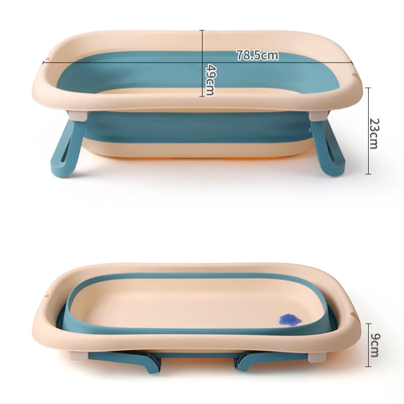 

Hot Low Price Baby Kids collapsible Foldable Bathtub New Born Baby Plastic Portable Folding Bath tub