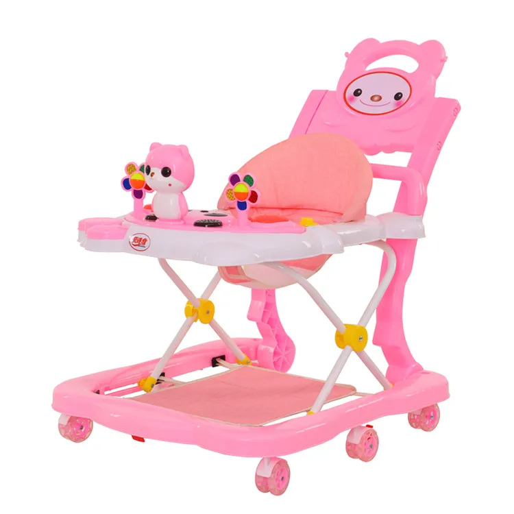 

2021 factory ready tp ship Plastic Music Cartoon Baby Walker simple baby walkers new model baby walker, Pink/green /blue