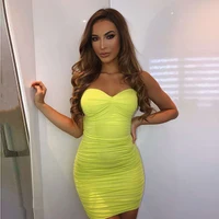 

High Quality Bodycon Wholesale Sexy Dress Solid Color Night Club Bandage Party Sexy Dresses For Ladies