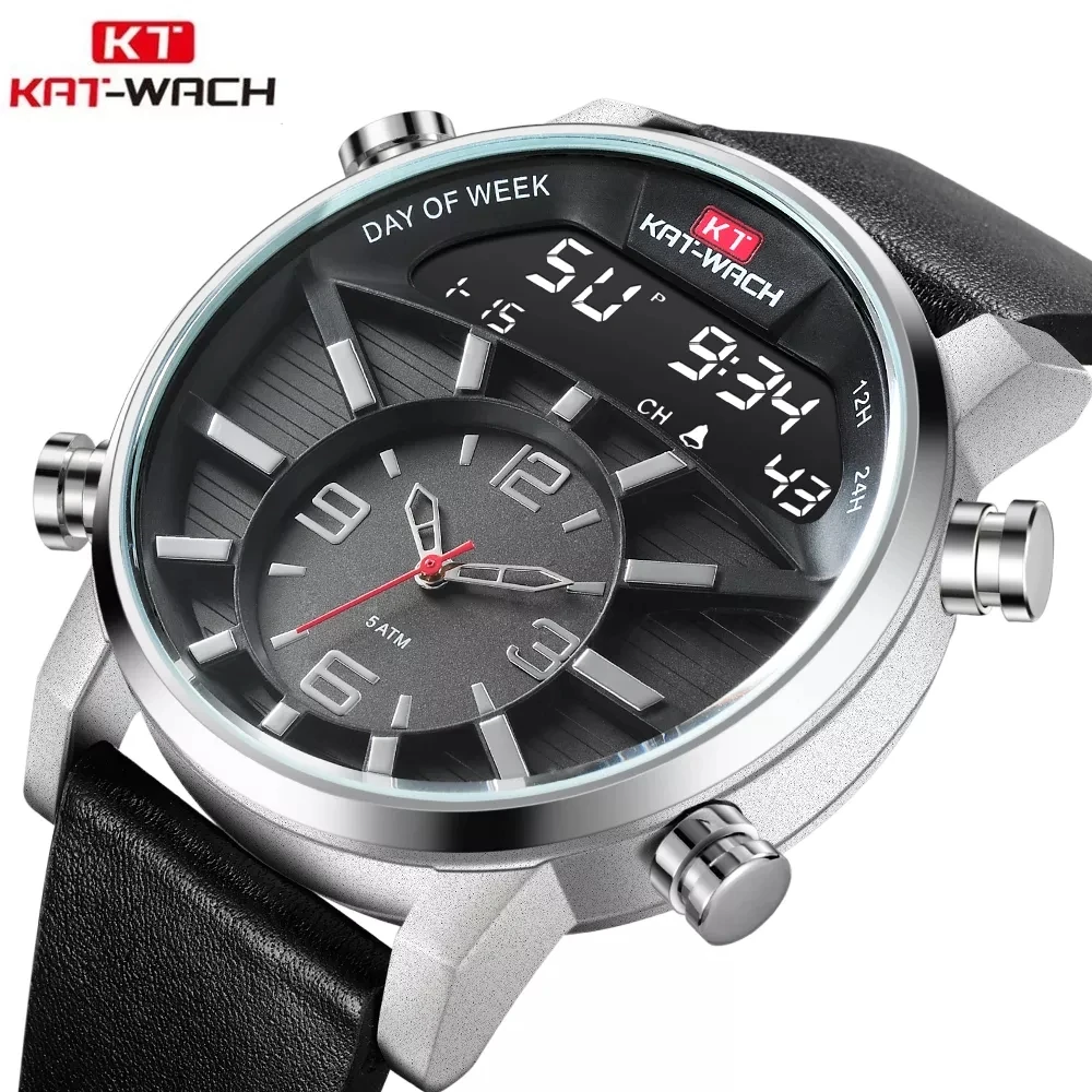 

Hot KAT-WACH 1819 Fashion Sport Watch Men Military Clock Camouflage Waterproof Week Display Mens Watch Digital Watches reloj