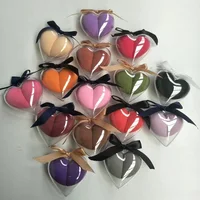 

2pc heart case beauty makeup sponge gift set blender makeup gift sets