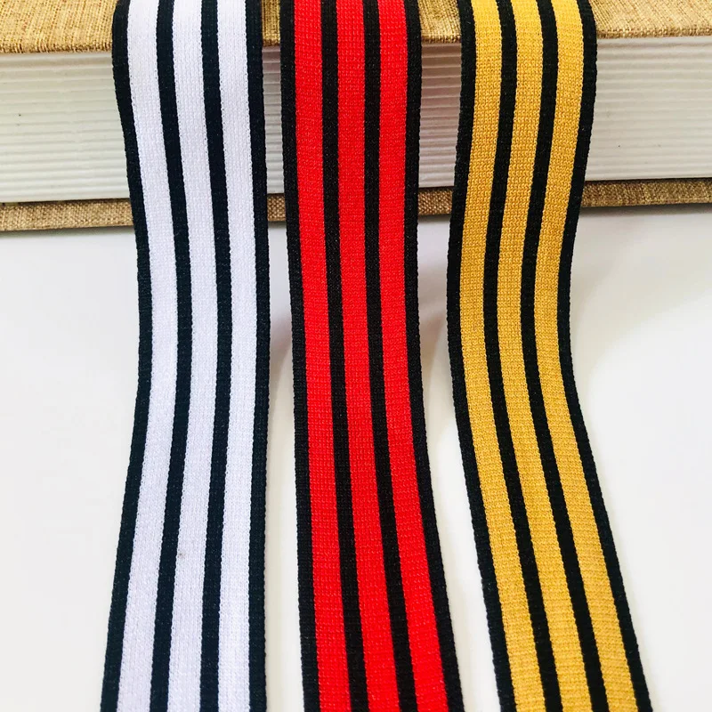 

2.5 cm on the new three single micro elastic knitting with chromatic stripe garment accessories