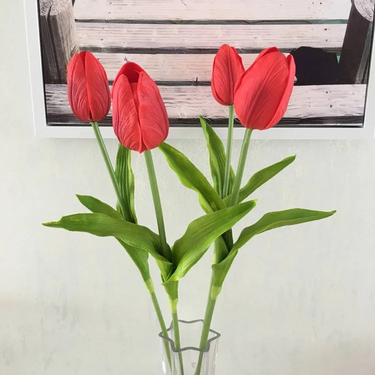 High Quality Artificial Tulip Pu Flower Tulip Artificial