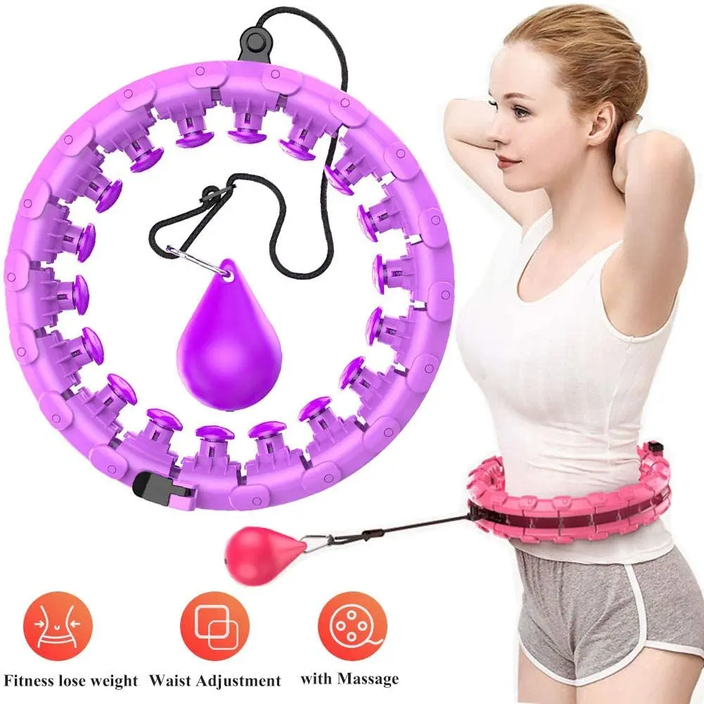 

Magic hula ring ring good quality with soft weighted ball and detachable 16 - 24 knots hula hoops manufacture, Customized