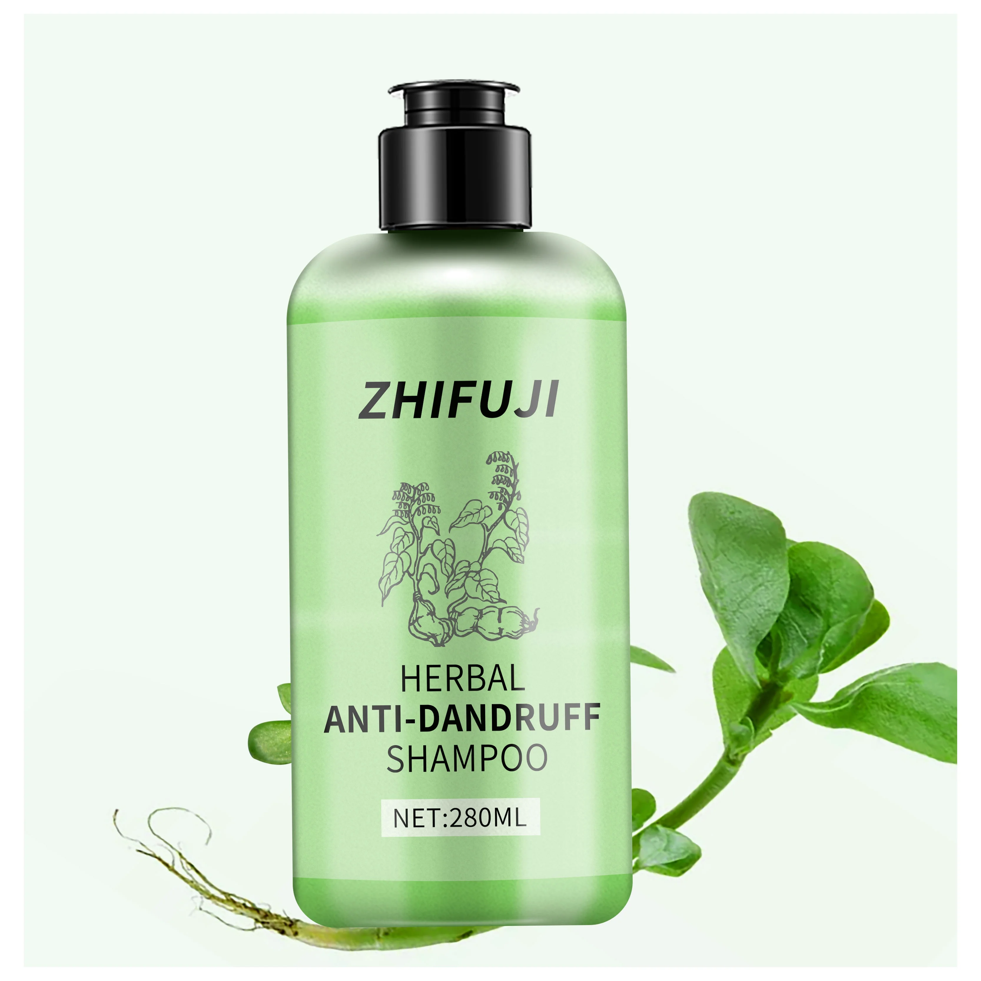 

Free sample wholesale private label custom logo oem herbal natural extract anti dandruff treatment serum remover shampoo