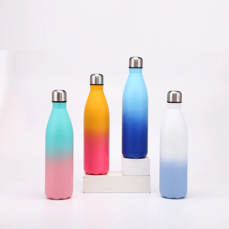 

Colorful 17oz Glitter Powder Cola Shape Travel Thermal Flask Thermos Leak Proof Stainless Steel Water Bottle For Running, Customized color