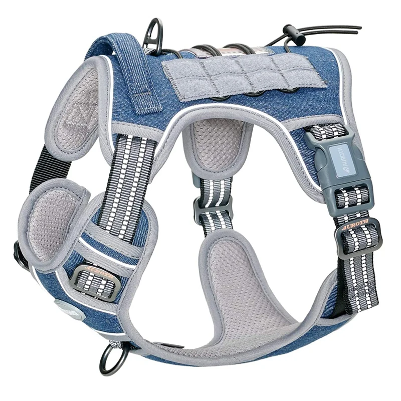 

Hot Seller Adjustable K9 Dog Vest Harness Reflective Customized Tactical No Pull Dog Harnesses for Large Dogs Working Training