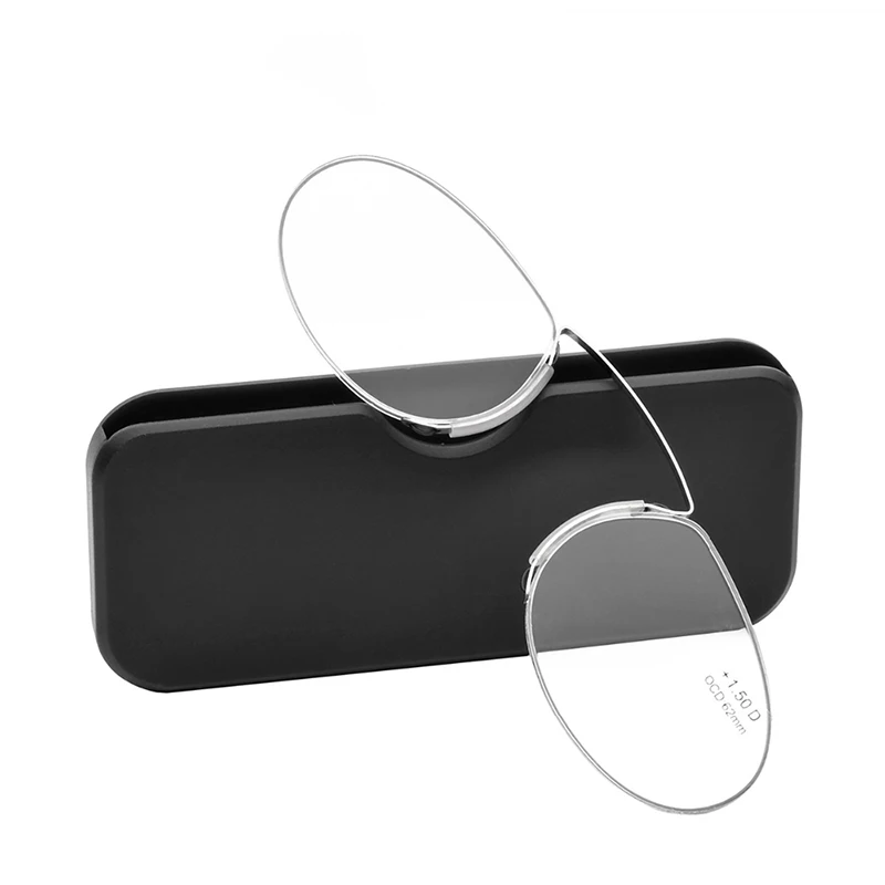 

Pince Nez Style Nose Resting Pinching Portable Thin Pince-Nez Optical Reading Glasses No Arm Men Women +1.50 +2.00 +2.50 +3.0