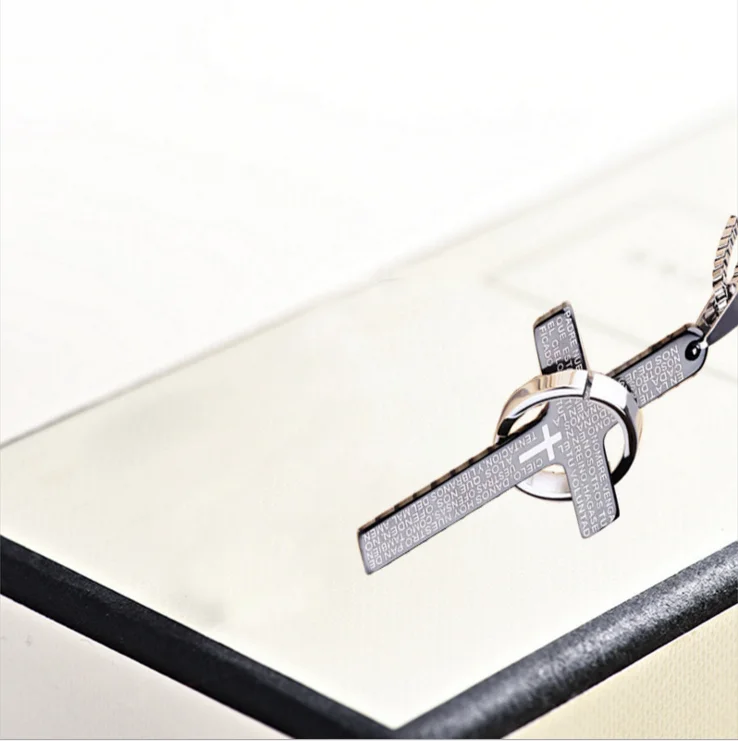 

Silver Color Steel Religious Catholic Necklace Virgin Mary Pendant